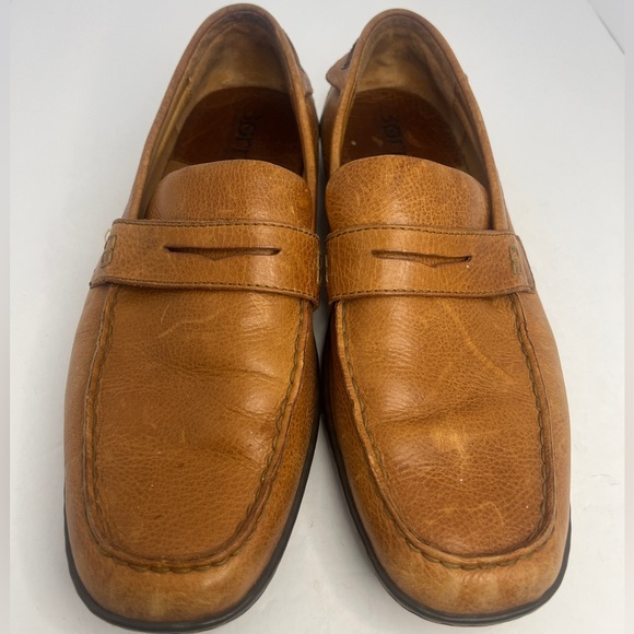 Mens Born Brown Leather Loafers Size 11.5